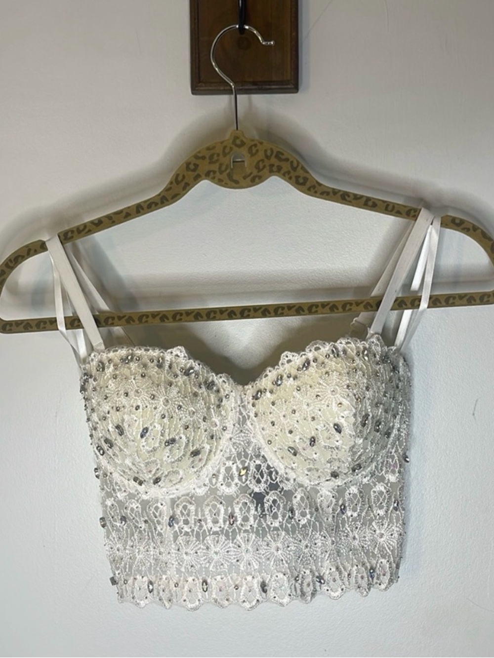 Embellished Lace Bralette Crop Top